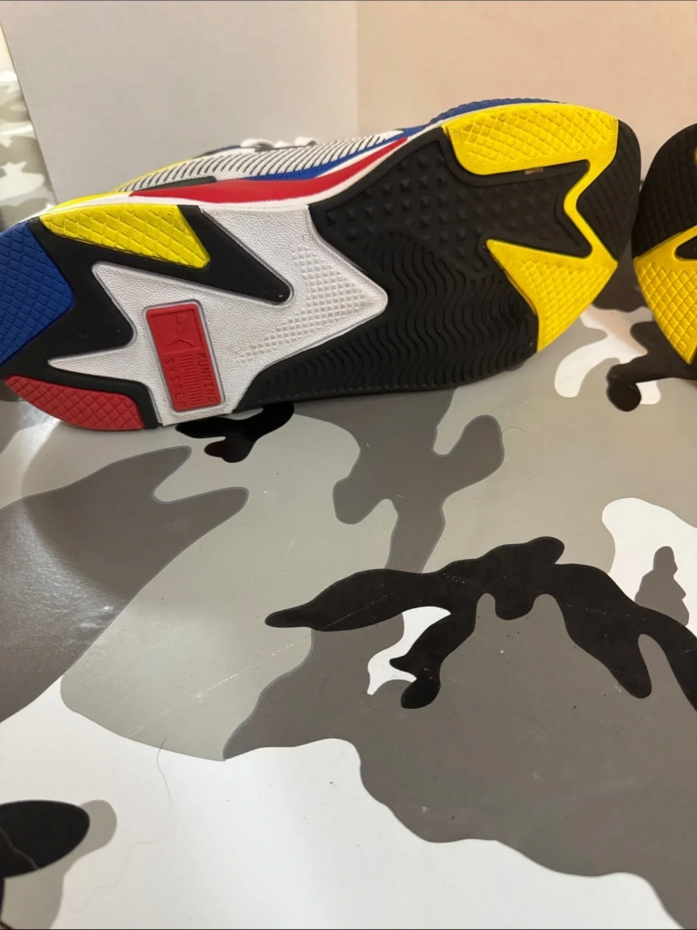Men’s Multicolor Athletic Sneakers - Blue, Red & Yellow